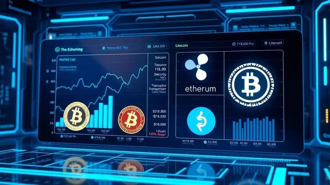 Comparando as principais criptomoedas do mercado