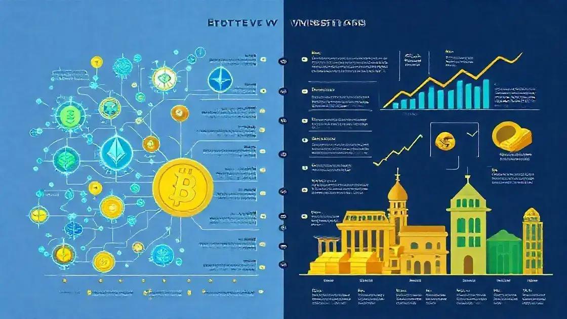 Comparação entre criptomoedas e ativos tradicionais